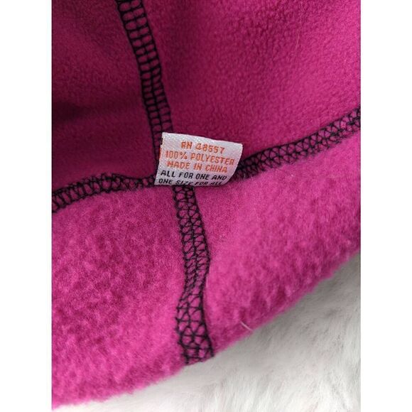 Vintage Y2K Mudd Pink Winter Hat Mitten Scarf‎ Set Fleece One Size Hot Pink - Picture 5 of 10